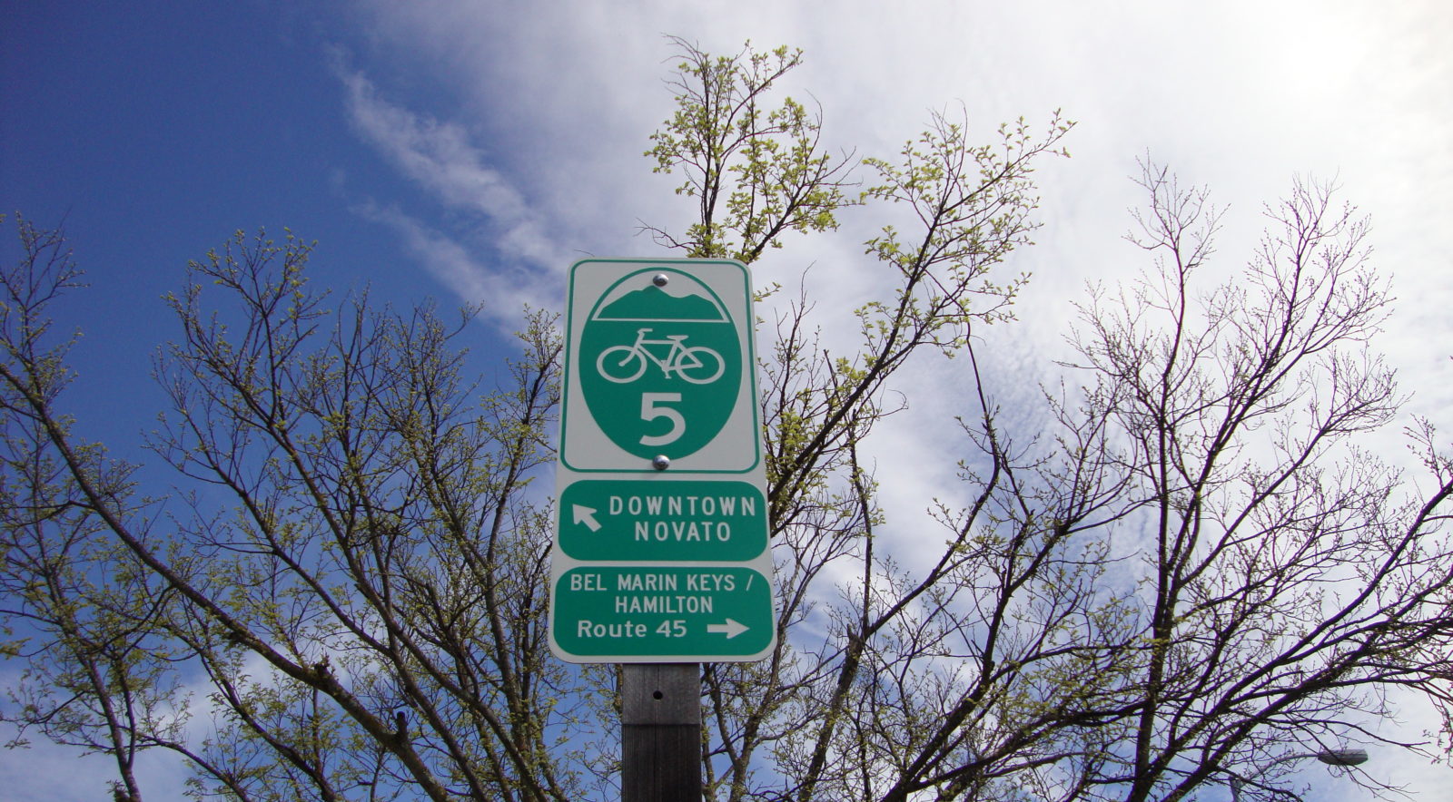marin bicycle route signage 