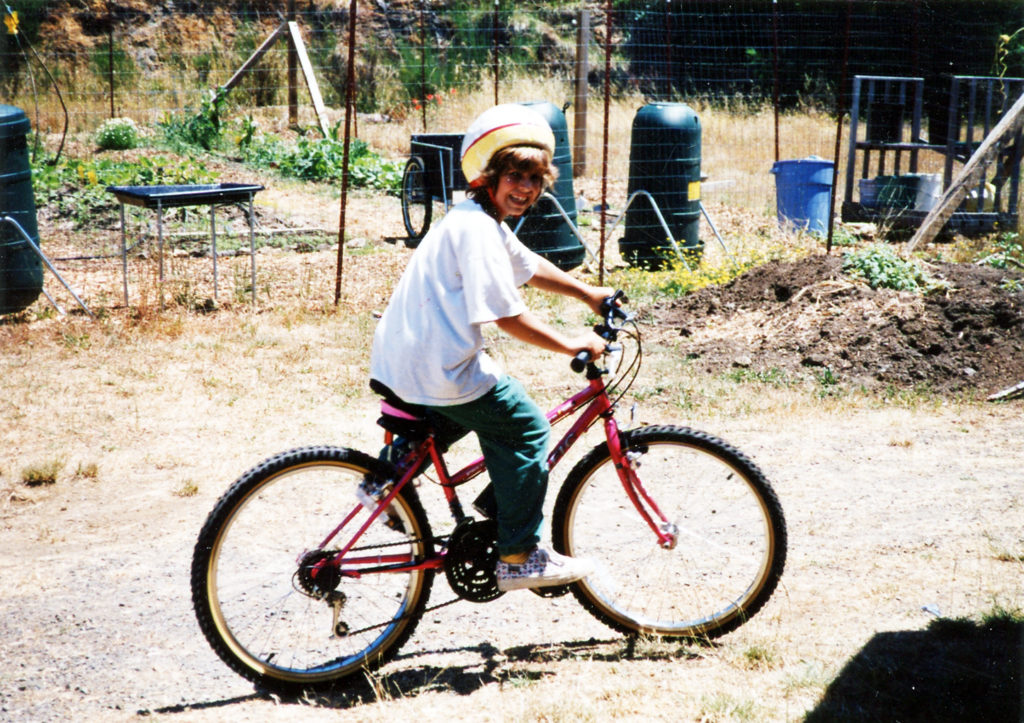 Sophie Biking as a Kid
