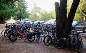 Bikes parked at Lake Lagunitas Marin Water District