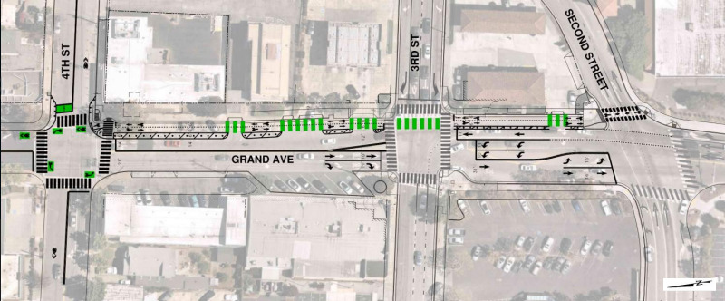 Grand Avenue Cycle Track rendering