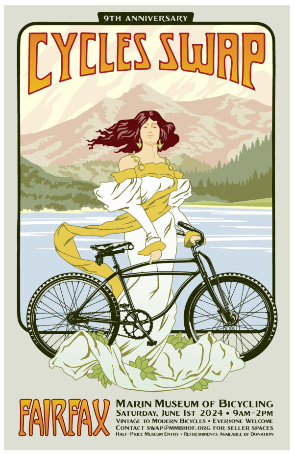 Marin Museum of Bicyling Bike Swap poster 2024