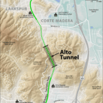 Map showing proposed Alto Tunnel connection linking Corte Madera and Mill Valley along the North-South Greenway."