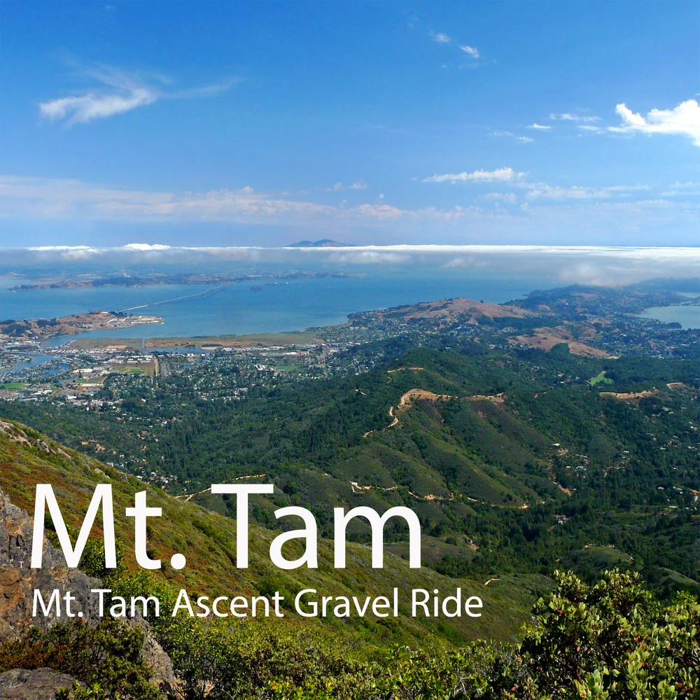 Mt. Tam Ascent Trail and Gravel Loop with views of the Bay from the top of Mt. Tam