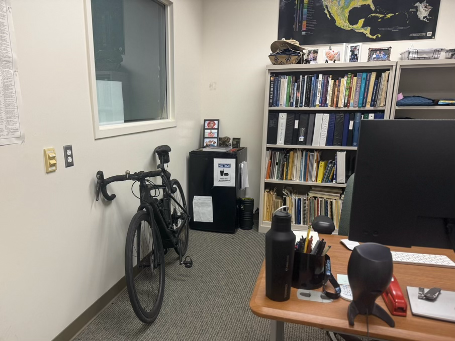 bike in an office