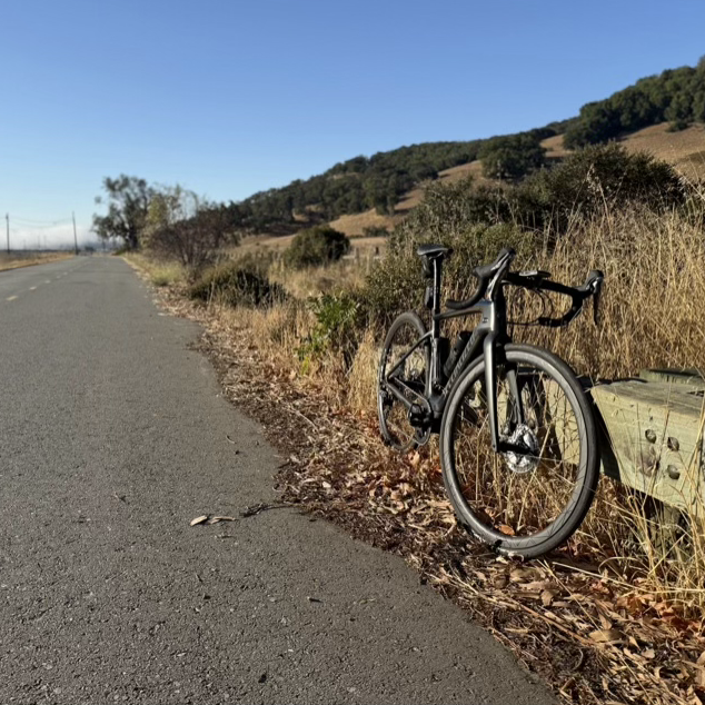 bike resting on pathway