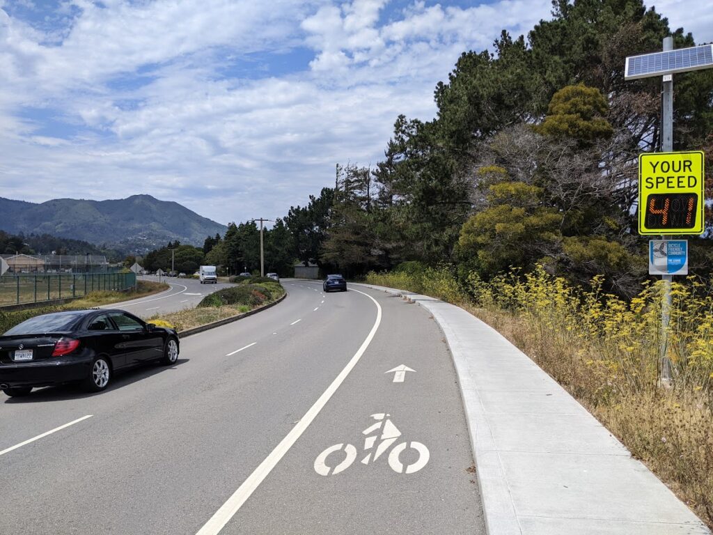 Miller Avenue looking NW toward Mt. Tam